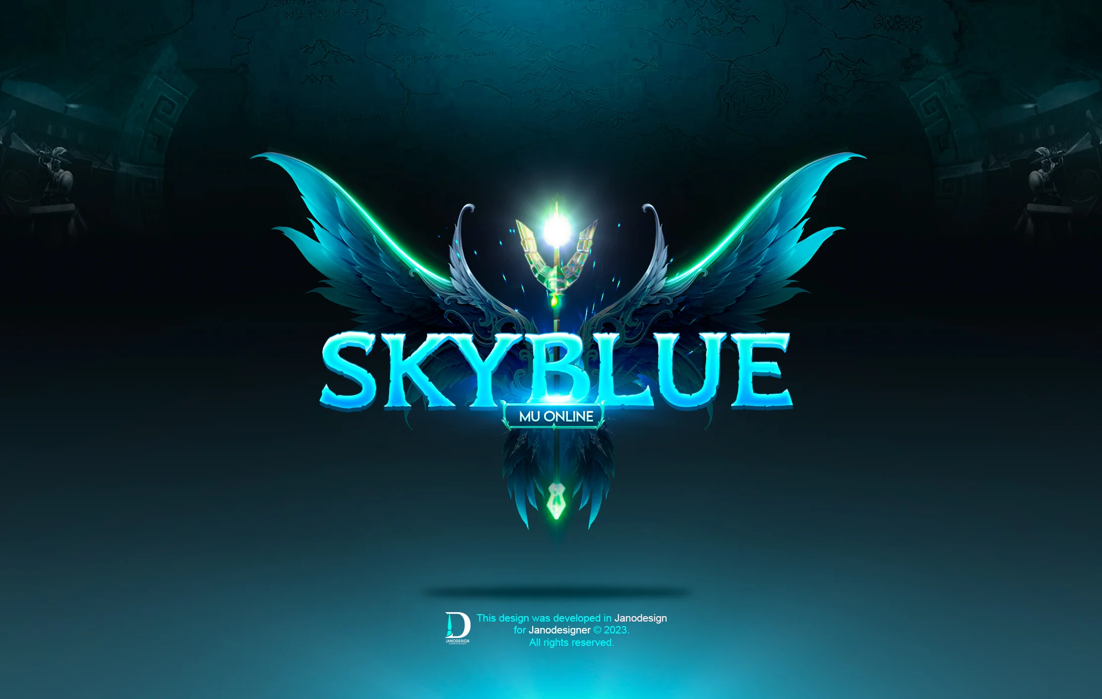 EDITABLE GAME LOGO - SKYBLUE